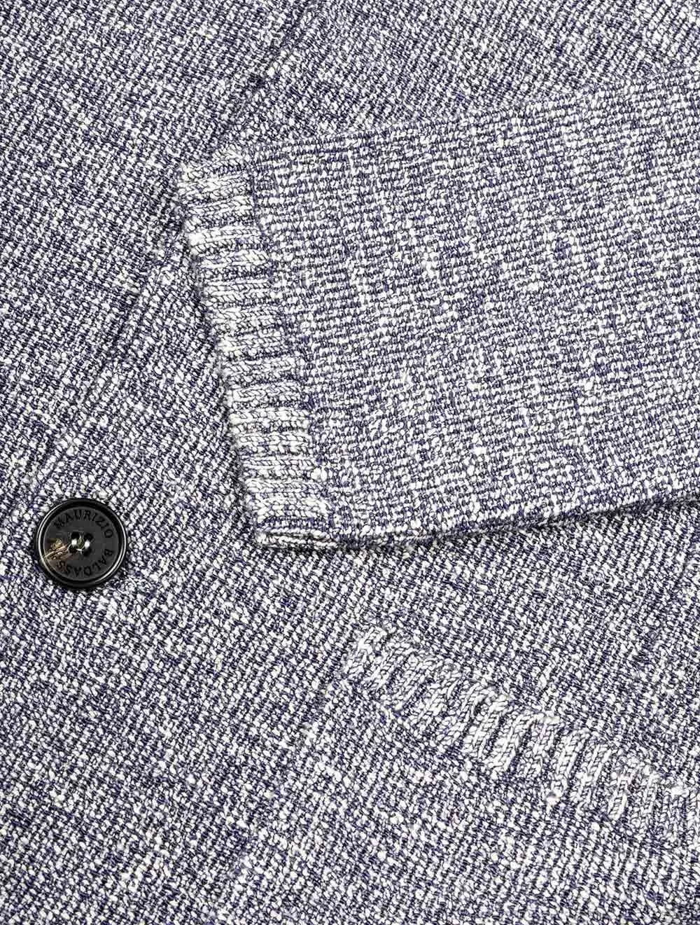 Rib Knitted Jacket Blue