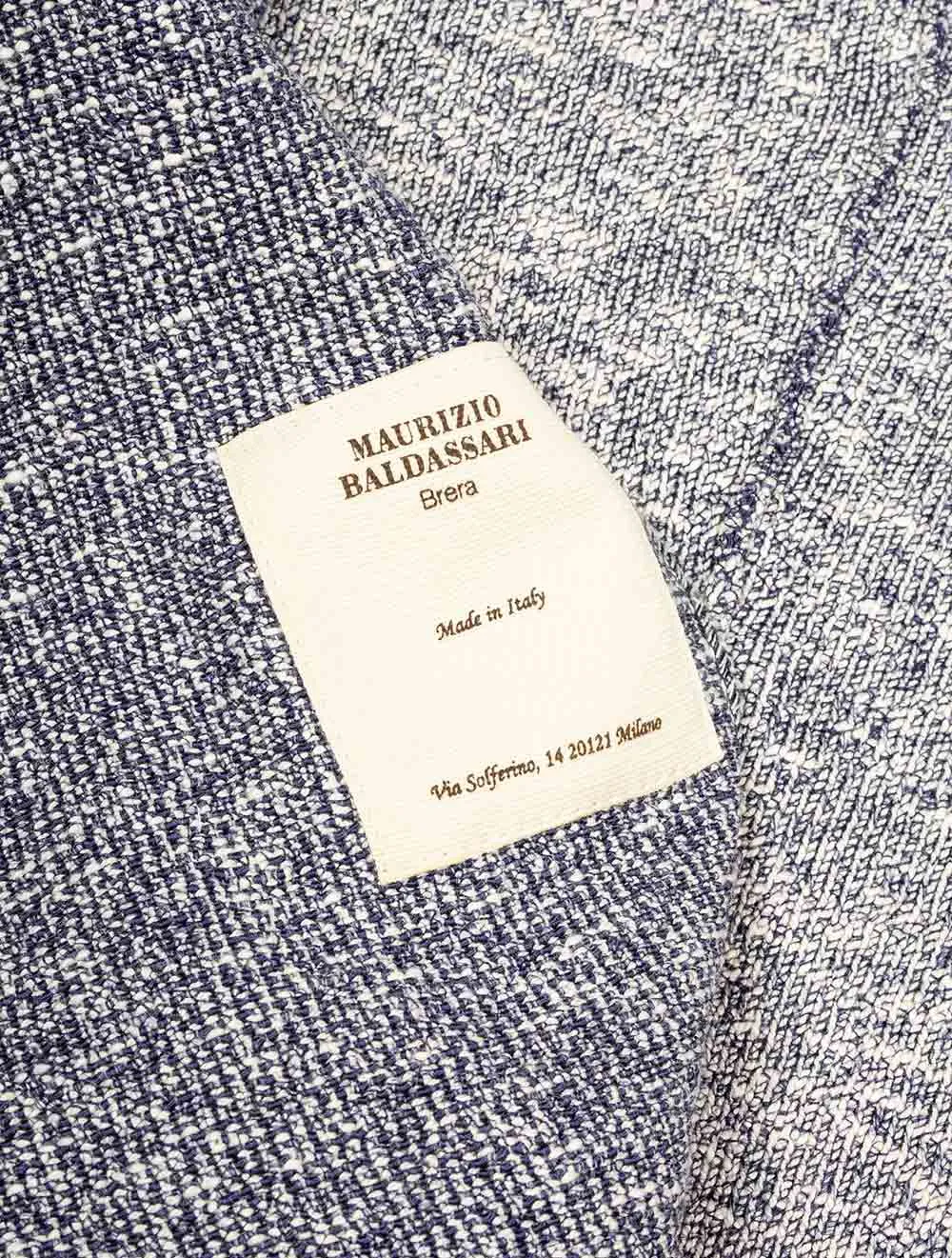 Rib Knitted Jacket Blue