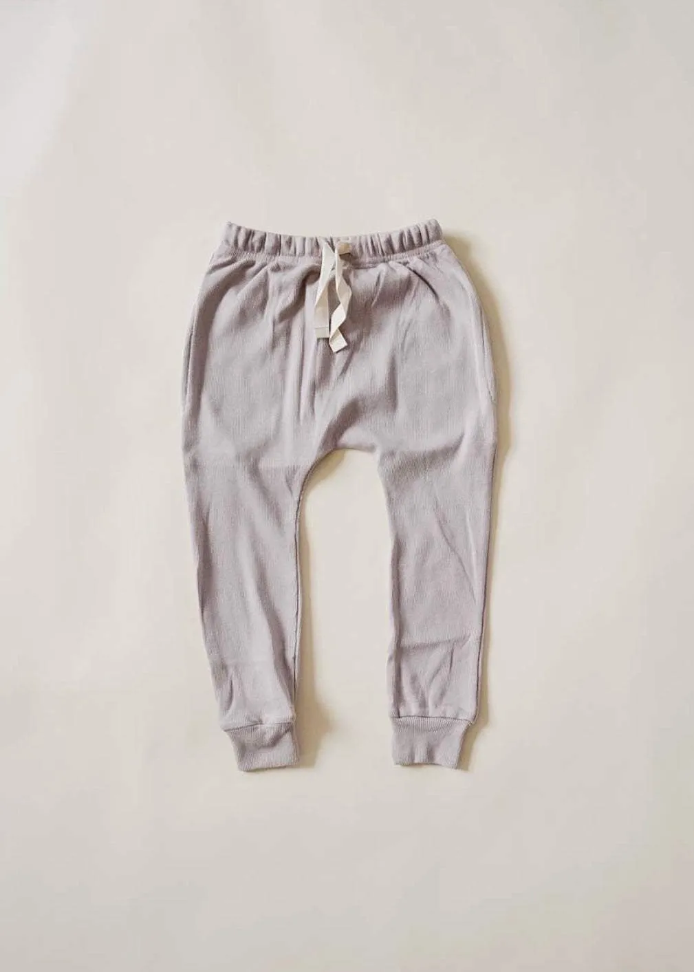 Ribbed Pocket Joggers in Taupe