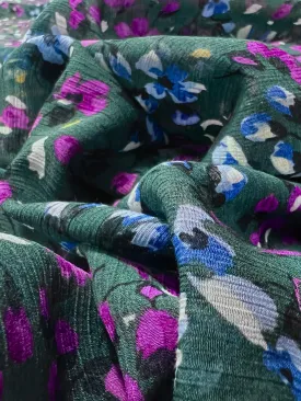 S-7639W FLORAL PRINT SILK VISCOSE CREPON. ITALY