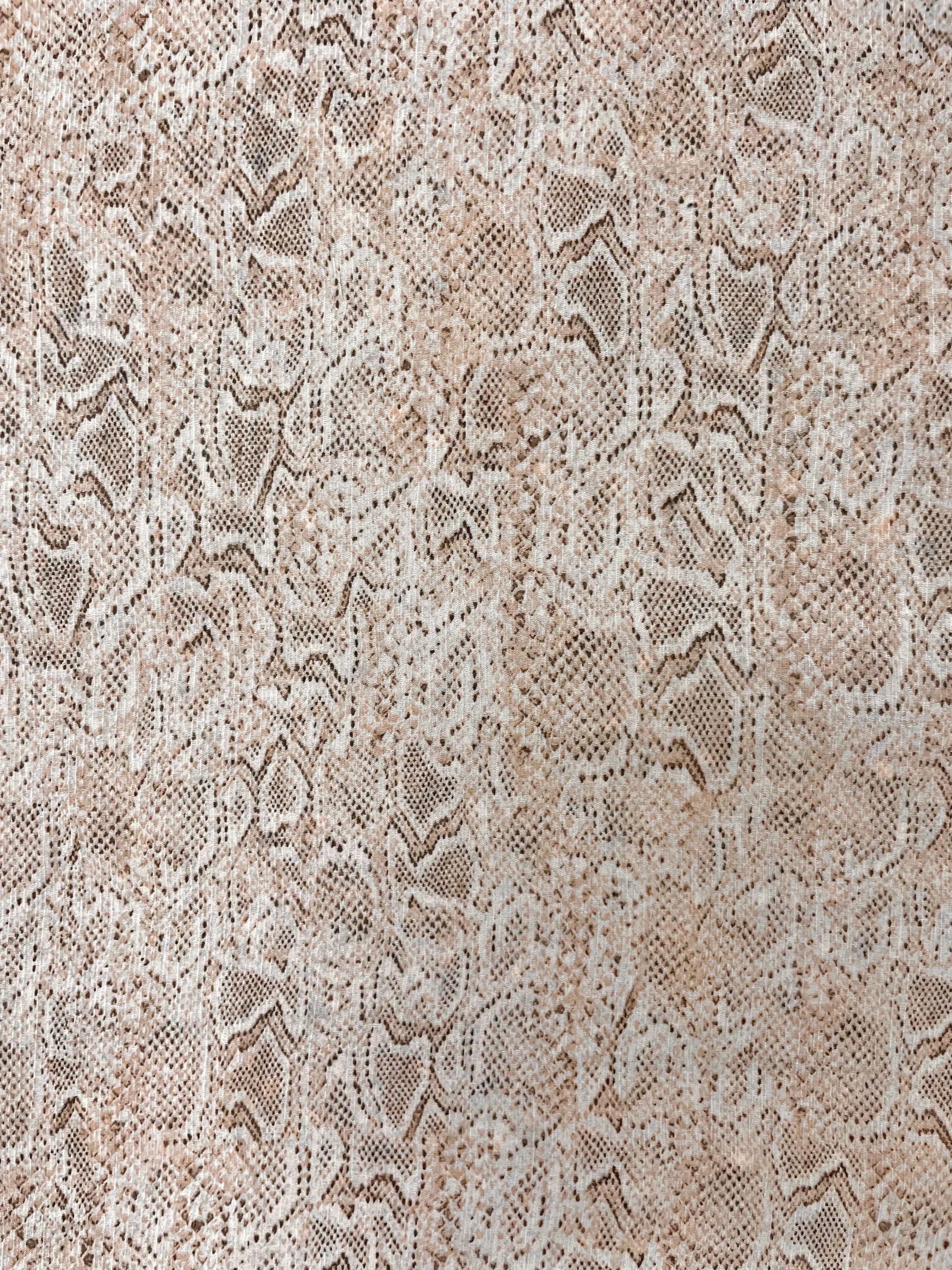 S-7645W PYTHON PRINT SILK VISCOSE CREPON. ITALY