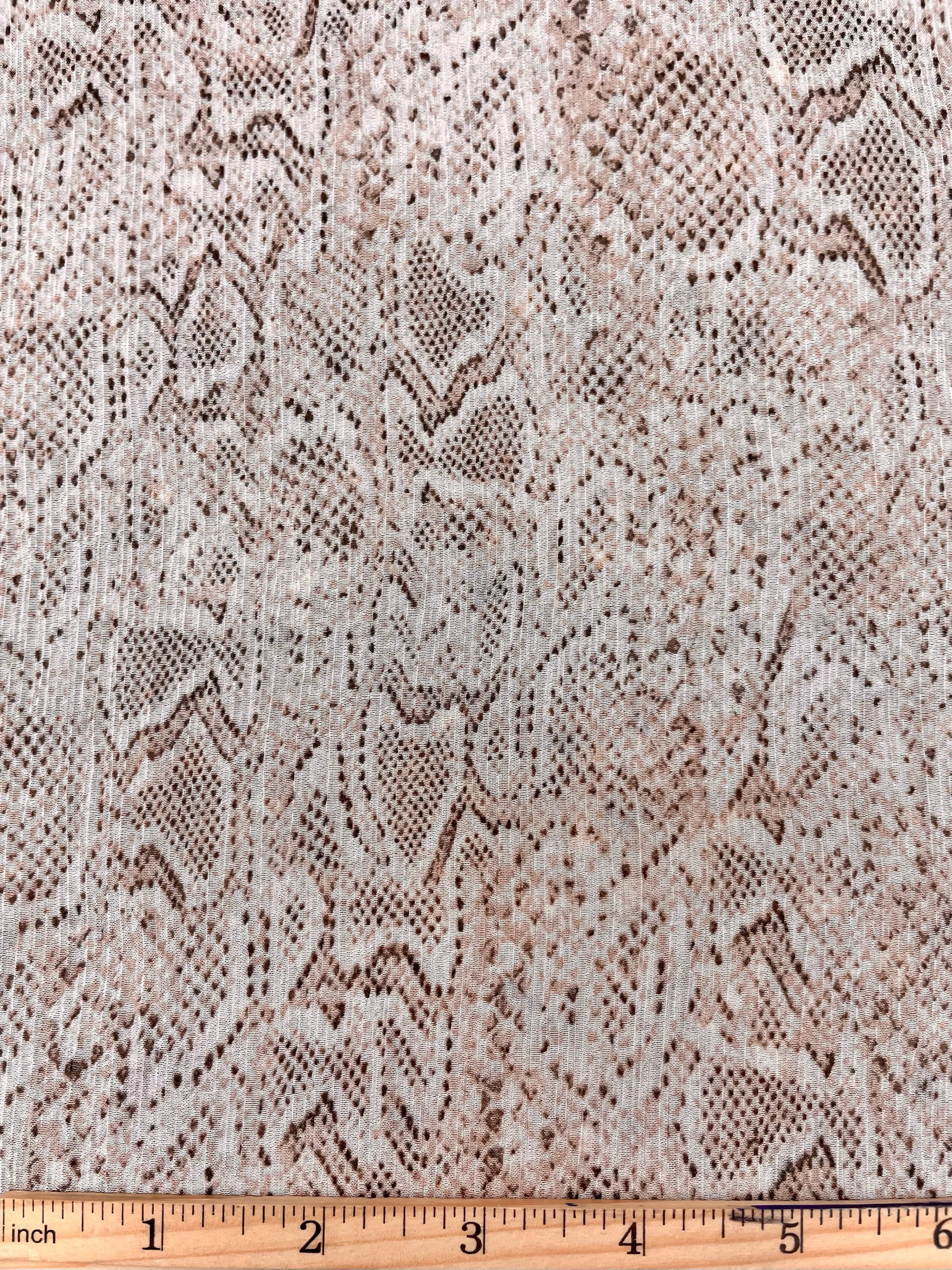 S-7645W PYTHON PRINT SILK VISCOSE CREPON. ITALY
