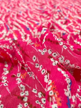 S-7648W FLORAL PRINT SILK VISCOSE CREPON. ITALY