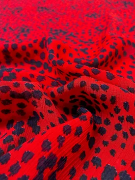 S-7650W ANIMAL LOOK PRINT SILK VISCOSE CREPON. ITALY