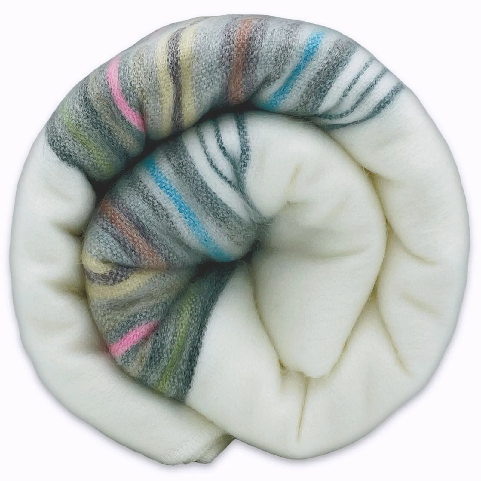 Soft & Warm Baby Alpaca Wool Throw Blanket / Sofa Cover - Queen/Queen PLUS - white with thin stripes pattern