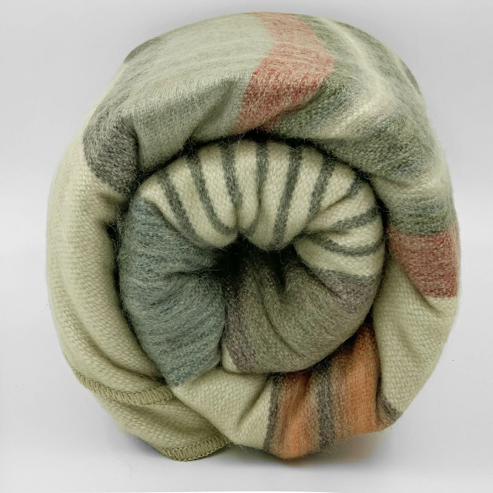 Suropata - Baby Alpaca Wool Throw Blanket / Sofa Cover - Queen 96" x 67" - multi colored stripes pattern