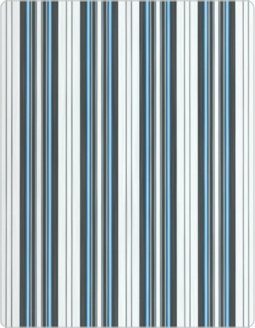 Teinza - Soft & Warm Baby Alpaca Wool Throw Blanket / Sofa Cover - Queen 90" x 65" - white blue grey thin stripes pattern