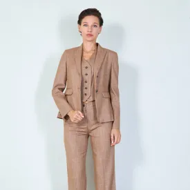 Textured tailored blazer with button details wholesale