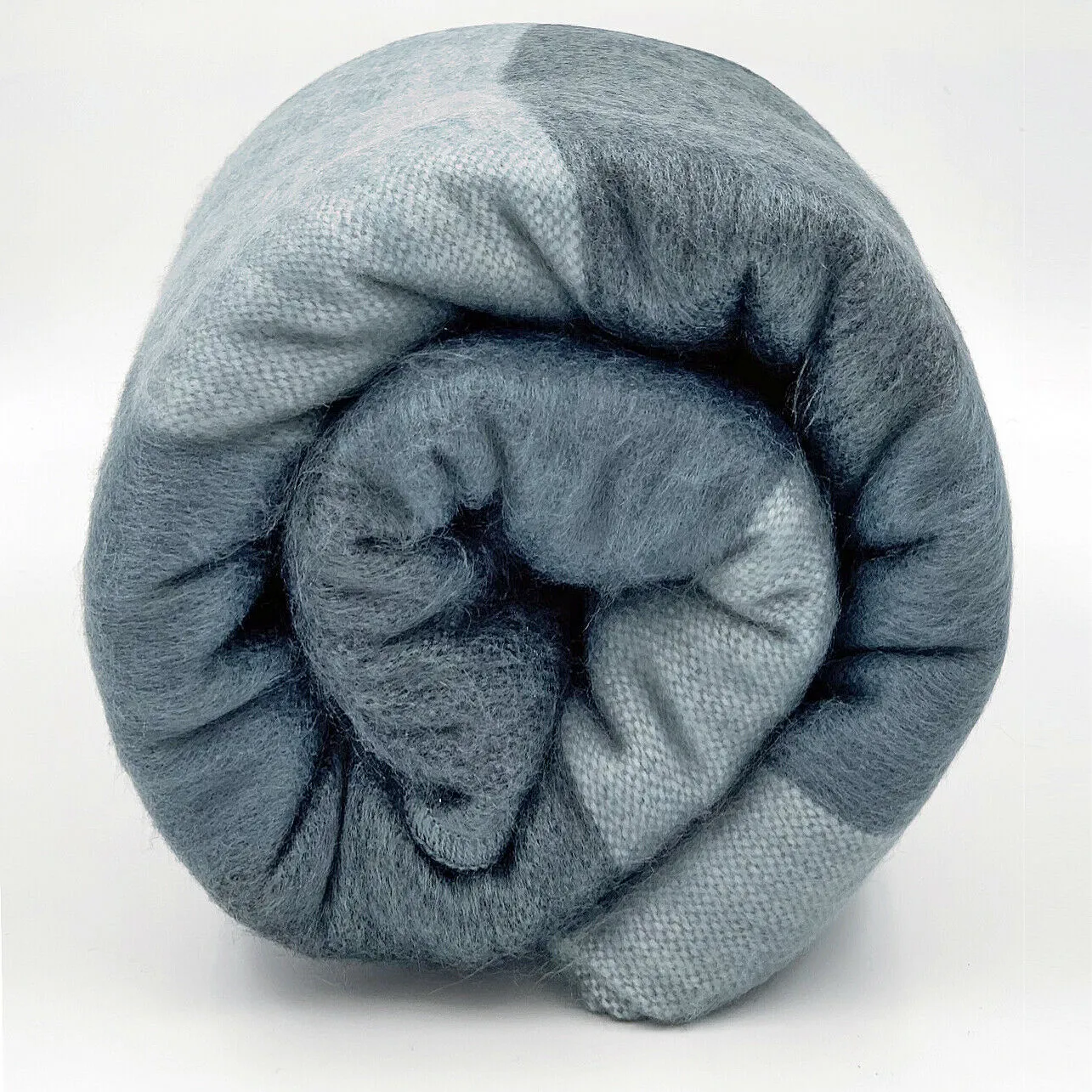 Toacazo - Baby Alpaca Wool Throw Blanket / Sofa Cover - Queen 98" x 67" - Striped Pattern Slate Gray