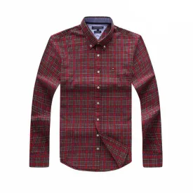 Tommy Hilfiger New York Fit Cotton Formal Shirt- Red