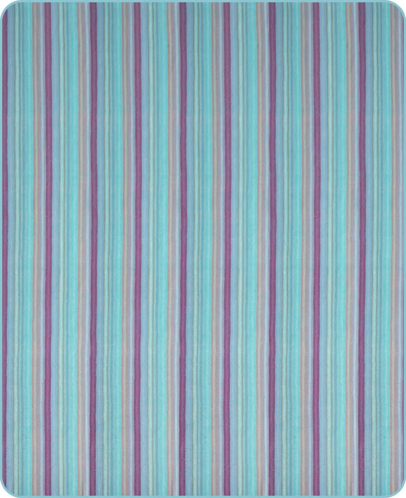 Tzacantza - Baby Alpaca Wool Throw Blanket / Sofa Cover - Queen 95" x 66" - aqua purple stripes pattern
