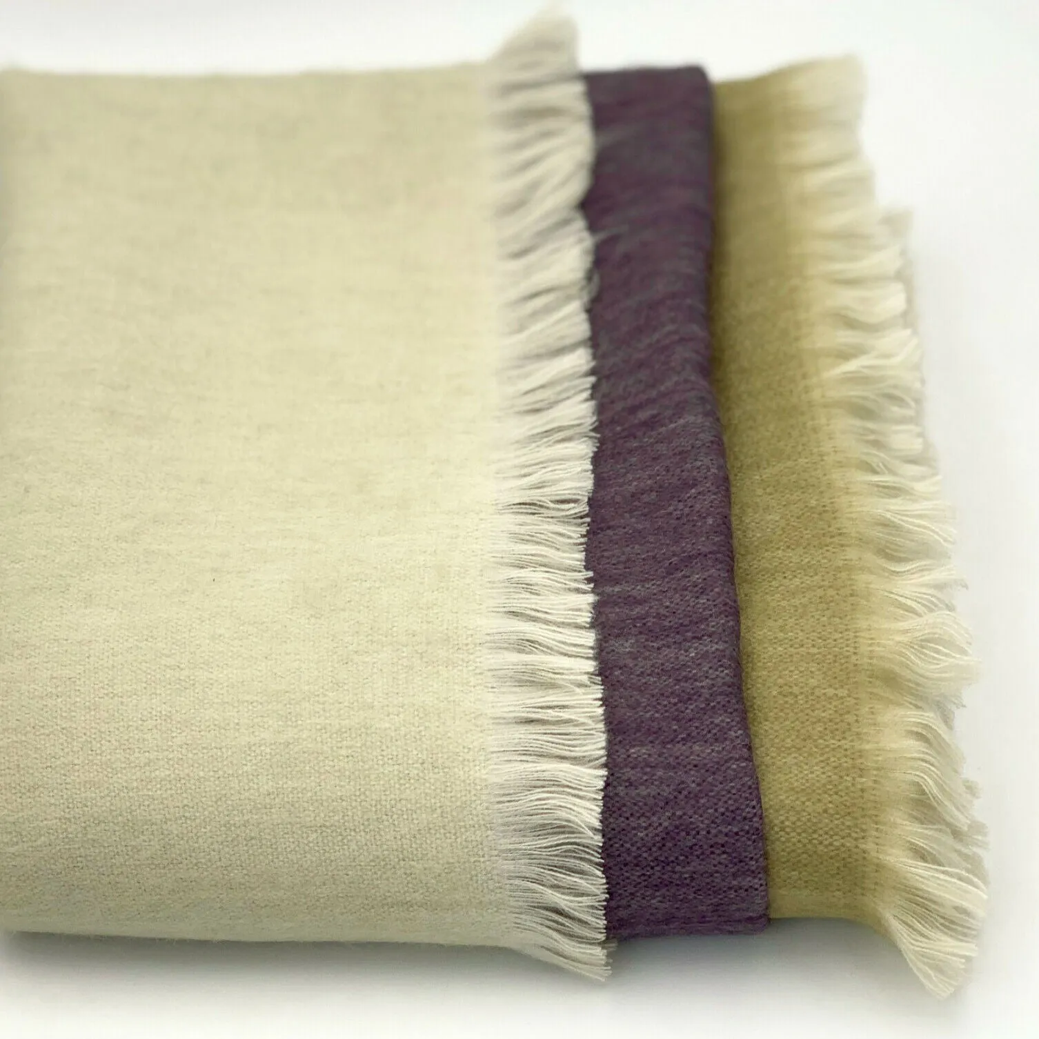 Ukllana - Baby Alpaca Wool Throw Blanket / Sofa Cover - Queen 95" x 65" - Fringed