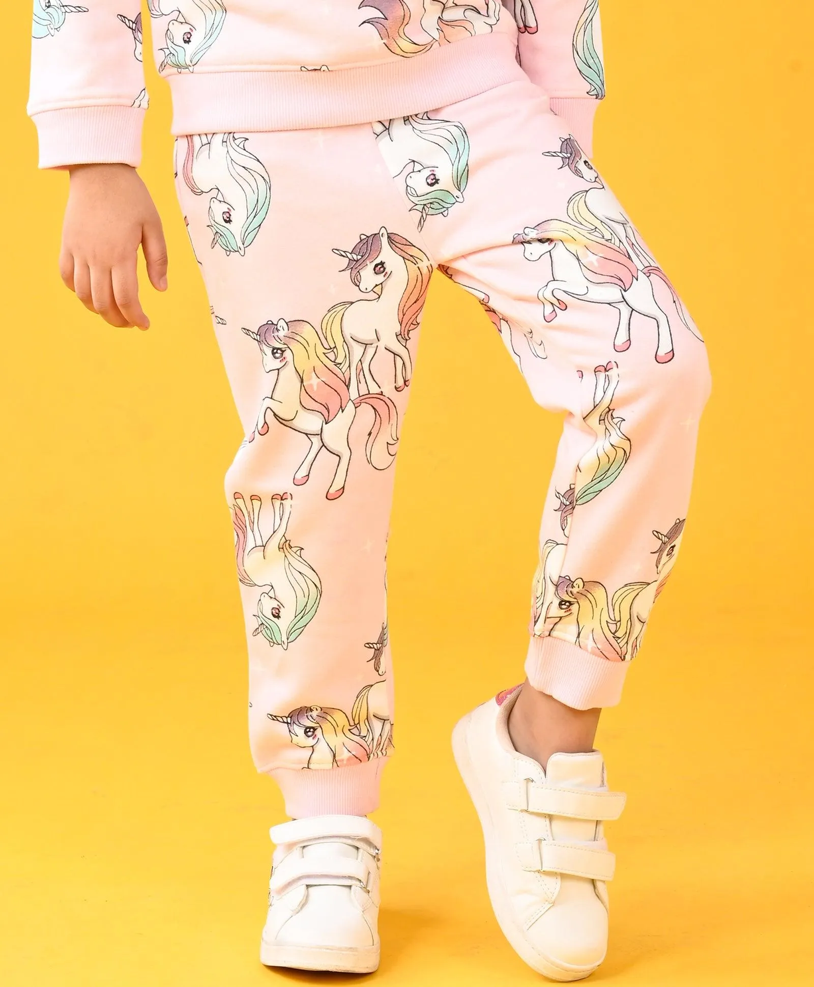 UNICORN STAR PRETTY PINK FLEECE JOGGER - PINK