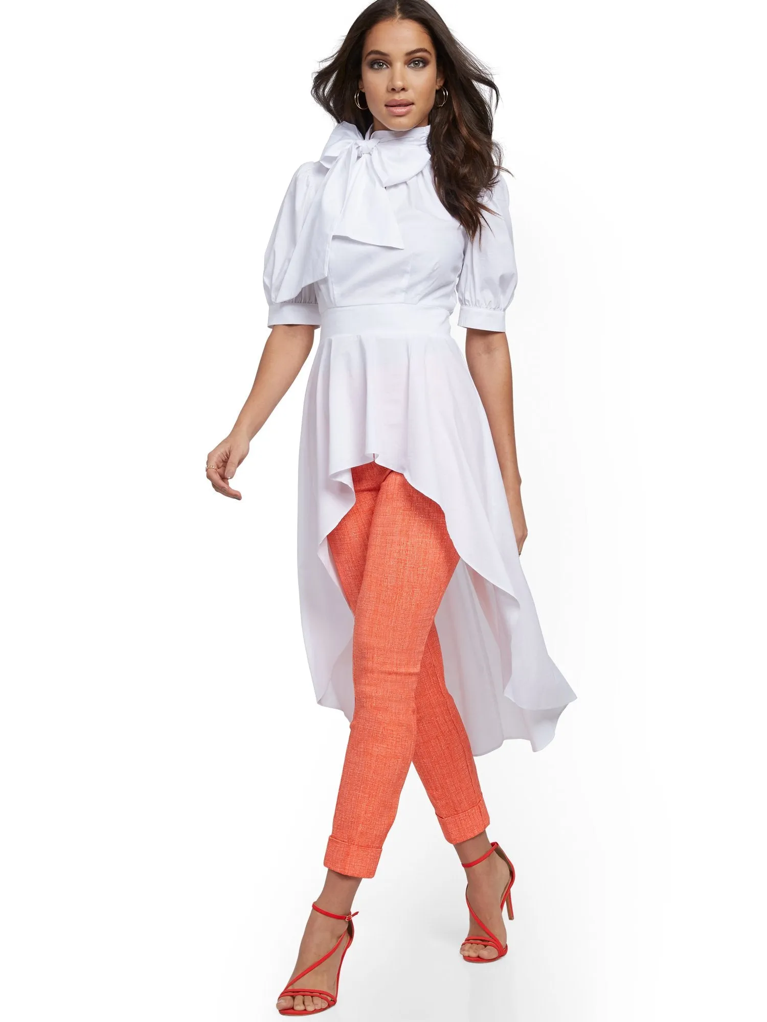 Whitney High-Waisted Pull-On Capri Pant