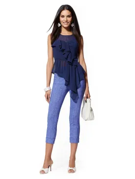 Whitney High-Waisted Pull-On Capri Pant