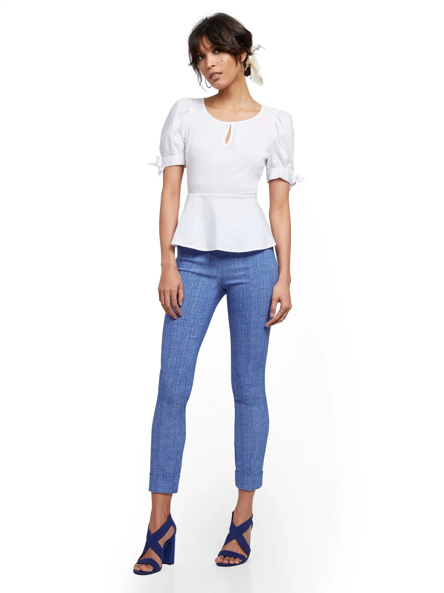 Whitney High-Waisted Pull-On Capri Pant