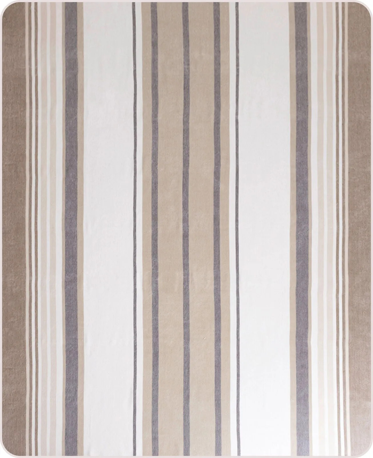 Yacoubina - Baby Alpaca Wool Throw Blanket / Sofa Cover - Queen/Queen Plus - multi colored stripes pattern
